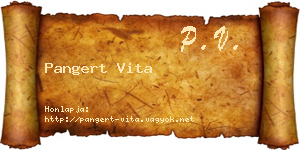 Pangert Vita névjegykártya